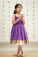 Load image into Gallery viewer, Preorder: Suttis - Purple and Baby Pink Cotton Frock
