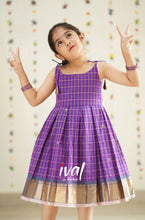 Load image into Gallery viewer, Preorder: Suttis - Purple and Baby Pink Cotton Frock
