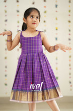 Load image into Gallery viewer, Preorder: Suttis - Purple and Baby Pink Cotton Frock
