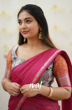 Load image into Gallery viewer, Preorder: Izhaiyini- Pink Floral Organza Halfsaree
