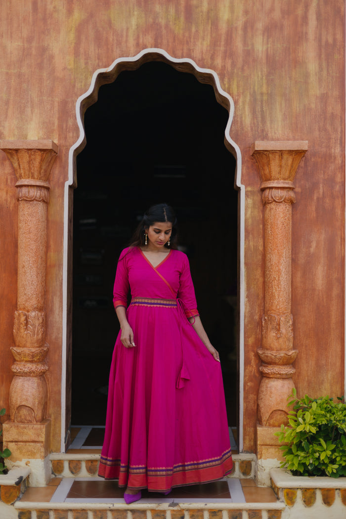 Preorder: Aambal Pink Maxi Dress