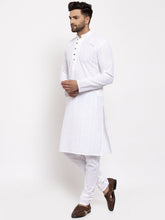 Load image into Gallery viewer, White Embroidered Kurta With Pyjamas
