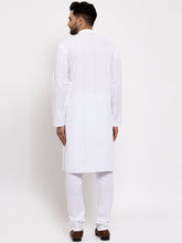Load image into Gallery viewer, White Embroidered Kurta With Pyjamas
