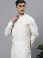 Load image into Gallery viewer, Men&#39;s White Embroidered Straight Kurta
