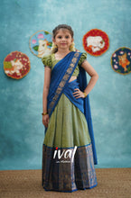 Load image into Gallery viewer, Preorder: Suttis - Sea Green And Blue Halfsaree
