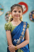 Load image into Gallery viewer, Preorder: Suttis - Sea Green And Blue Halfsaree
