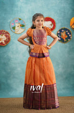 Load image into Gallery viewer, Preorder: Suttis - Orange and Purple Pavadai Sattai
