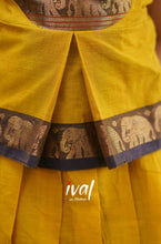 Load image into Gallery viewer, Preorder: Suttis - Yellow And Dark Purple Pavadai Sattai
