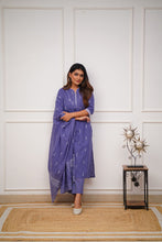 Load image into Gallery viewer, In Stock: Blue Kurta Pant Set With Dupatta
