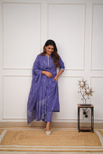 Load image into Gallery viewer, In Stock: Blue Kurta Pant Set With Dupatta
