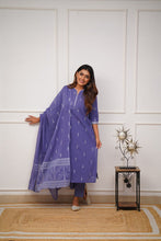 Load image into Gallery viewer, In Stock: Blue Kurta Pant Set With Dupatta
