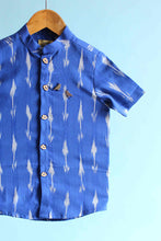 Load image into Gallery viewer, Boys Ikat Shirt - Blue
