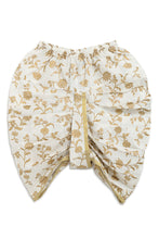 Load image into Gallery viewer, Baby Boy Dhoti Kurta Premium Cotton Set Print Gold- White
