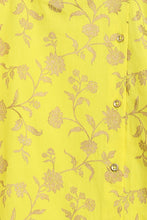 Load image into Gallery viewer, Boys Nawab Dhoti Kurta Cotton Set Gold Print- Yellow
