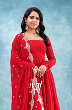 Load image into Gallery viewer, Preorder: Red Georgette Anarkali
