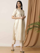 Load image into Gallery viewer, Preorder: Ivory brocade set with Bandhani Dupatta
